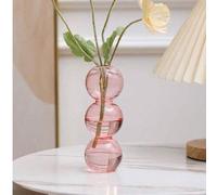 Shein Jarrón de vidrio pequeño con burbujas al estilo coreano Ins para plantas hidropónicas, flores frescas, tulipanes. Decoración para la sala de estar