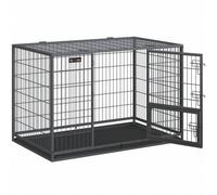 Shein Jaula Pesada para Perros, Jaula de Mascotas, 92,5 x 57,5 x 64 cm/107 x 70 x 74,9 cm/122 x 74,5 x 80,5 cm, para Perros Grandes y Medios, Antiescape, Do