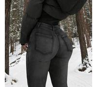 Shein Jeans ajustados de cintura alta, elásticos, de unicolor, de corte slim, con bolsillos en ángulo, versátiles y adecuados para uso diario, con estilo ra