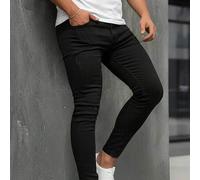 Shein Jeans ajustados para hombres con efecto desgastado, pantalones pitillo con estilo de motocicleta
