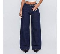 Shein Jeans de mezclilla azul marino para mujer, estilo casual versátil para uso diario, verano/otoño, fiesta de festival, baile de graduación, vacaciones,