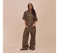 Shein Jeans de mezclilla de pierna recta y tiro bajo con presillas para cinturón, solo Bottom, casual de verano para librería, vacaciones, festival, concier