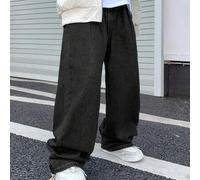 Shein Jeans rectos sueltos y cómodos de estilo básico Y2K de moda casual para niños, ropa suave de uso diario para niños, ropa de verano y primavera para ni