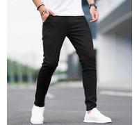 Shein Jeans unicolor casuales con bolsillo y silueta ajustada para hombre