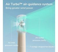Shein JISULIFE Ventilador portátil de mano con turbo [tiempo máximo de enfriamiento de 16H], ventilador personal mini con batería recargable USB de 4000mAh,