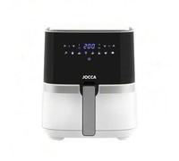 Shein Jocca Freidora de Aire Digital 5L Blanca Cuadrada | 1450W | Pantalla Táctil 8 Programas | Mango Tacto Frío, Revestimiento Antiadherente, Temporizador