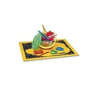 Shein Jovi - cubo de plastilina - 6 pastillas de 50 gramos + moldes, herramientas de corte y mantel - Kit manualidades (14), a partir de 2 años.