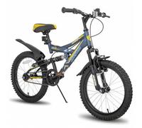 Shein JOYSTAR Contender 20 Pulgadas Bicicleta de Montaña con Suspensión Completa para Niños y Niñas de 7 a 13 Años, Monovelocidad MTB Juvenil con Freno