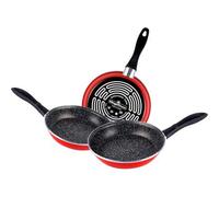 Shein Juego 3 Sartenes 20-24-28cm, ✅ Envíos 24/48h✅ Inducción, Antiadherente PIEDRA libre de PFOA, Acero Vitrificado, Magefesa, K2 Rojo
