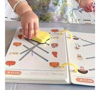 Shein Juego completo de entrenamiento para el desarrollo cerebral de 32 páginas, cuaderno de lectura y escritura - Libro de educación para el control del bo