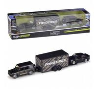 Shein Juego de 1/64 Juguete de coche y camión de fundición a presión Set de tres en uno Serie de remolques Modelo de vehículos de transporte Colección de si