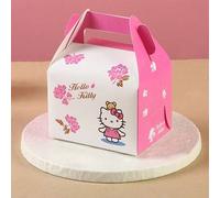Shein Juego de 10/20 cajas de regalo de papel rosa con diseño floral de Hello Kitty - Ideal para dulces, pasteles, regalos de fiesta en cumpleaños, festival