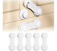 Shein Juego de 10/5/1 cerrojo de seguridad para bebé de 3.7 pulgadas*1.37 pulgadas, cerrojo de puerta de gabinete para bebé, cerrojo de puerta de habitación