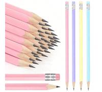Shein Juego de 10 lápices de madera de color pastel con gomas de borrar, surtido, para estudiantes para escribir y dibujar, para volver a la escuela
