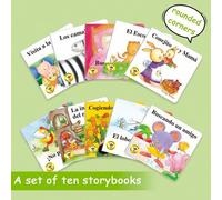 Shein Juego de 10 libros de cuentos infantiles en español (17cm X 18.5cm)-Perfecto para leer antes de dormir y como regalo para niños (Materiales educativos