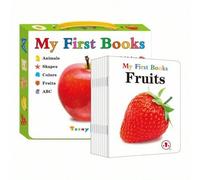 Shein Juego de 10 "Mi Primer Libro" libros ilustrados de educación temprana en inglés sobre frutas, animales, alimentos, colores, letras, números, etc. para