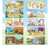 Shein Juego de 10 mini libros de cuentos para niños pequeños, lectura antes de dormir, juguete Montessori, libros de actividades portátiles para viajes, lec