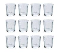 Shein juego de 12 vasos bajos 26cl vidrio gala quid, 26cl gala con relieve set 12 vasos transparentes vidrio relieve, apto frigorífico, no apto microondas,