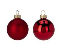 Shein Juego de 16 Bolas de Navidad color Rojo 3,5cm - Brillantes y mate