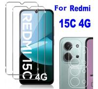 Shein Juego de 2+2 piezas de película protectora de pantalla compatible con Xiaomi 17C/ 17/ 15/ 15C/ Note14/ 14C/ 13C/13X/A7 Pro/A5/A3x, protector de lente
