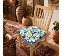 Shein Juego de 2/4/6 piezas, Decoración del hogar, Funda de cojín de asiento elástica con estampado de patrón retro de tótem vintage, Funda de silla, Adecua