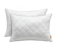 Shein Juego de 2 Almohadas de Cama, Doble Uso, 50 x 70 cm/60 x 60 cm, Funda Suave Refrigerante, 650 g Relleno, Invierno Verano, Cojín, Lavable a Máquina y S
