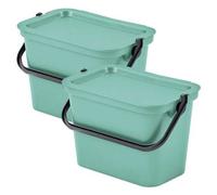 Shein Juego De 2 Botes De Basura 'moda' 5l Salvia Con Asa. Envío gratuito en 24/48 horas