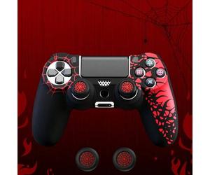 Shein Juego de 2 fundas protectoras para control de la nueva telaraña roja 2026, con tapa de palanca elevada y silicona antideslizante. Admite carga con fun