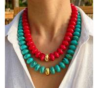 Shein Juego de 2 piezas/1 pieza de collar ajustable para mujer, estilo bohemio vintage francés elegante y hip hop, estilo vacacional, con brillo bling bling