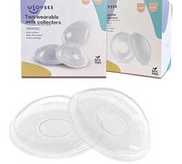 Shein Juego de 2 tazas de amamantamiento, conchas para el pecho, recolectores de leche, alivio del dolor del pezón, recolecta el derrame de la lactancia, ma