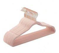 Shein Juego de 20 Perchas Aterciopeladas, 41,5 cm de Largo, Finas, Gran Capacidad de Carga, con Ganchos Giratorios de 360°, para Camisas de Abrigo Completas