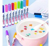 Shein Juego de 24 plumas mágicas de acuarela de color aleatorio con tinta flotante, aptas para pintura. Materiales: Cuchara de cerámica, pluma marcadora acr
