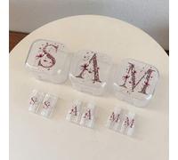 Shein Juego de 3 piezas Funda protectora para cargador estándar del Reino Unido de 20W con 26 letras A/B/C/D/E/F/G/H/Y/J/K/L/M/N/O/P/Q/R/S/T/U/V/W/S/Y/Z y p