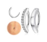 Shein Juego De 3 Uds De Anillos Para Ombligo De 14g A La Moda De Verano Para Mujer, Anillo Para Ombligo De Acero Inoxidable Con Circonita Cúbica Y Anillo Pa