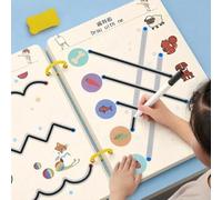 Shein Juego de 32 piezas/set Libro de actividad reutilizable de laberinto mágico de dibujo, libro de entrenamiento de caligrafía y control del lápiz, regalo