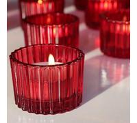 Shein Juego de 4/12/24/36 portavelas, portavelas de vidrio pequeños de 2" x 1.4" para velas de té (sin incluir las velas), perfectos para centros de mesa de