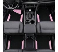 Shein Juego de 4 alfombrillas para coche con estampado, sencillas y elegantes, absorbentes y antideslizantes, lavables, protección interior de moda, adecuad