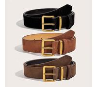 Shein Juego de 4 cinturones de moda, cinturones decorativos adecuados para vestidos y pantalones, cinturones de damas elegantes de unicolor, cinturones casu