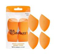 Shein Juego de 4 esponjas de maquillaje Real Techniques Miracle Complexion, adecuado para base líquida y en crema, puede crear cobertura construible, crea u