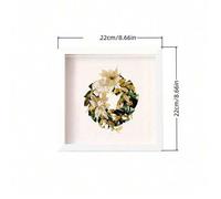 Shein Juego de 4 piezas/1 pieza Marco de fotos 3D hueco de 3 cm | DIY Caja de sombras de flor seca hecha a mano, marco de fotos 3D cuadrado de 8x8 pulgadas,