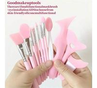 Shein Juego de 4 piezas de herramientas multifuncionales para maquillaje de ojos, que incluye plantilla de delineador de ojos de silicona, aplicador de másc