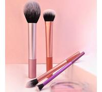Shein Juego de 4 pinceles de maquillaje profesionales YISE, pinceles para rubor, base, sombra de ojos, corrector, de fibra sintética sin crueldad, aplicació