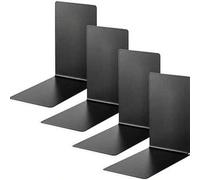 Shein Juego de 4 sujetaliibros de metal Alco-Albert 4301-11-4, color negro, de 14 x 14 x 8.5 cm, adecuados para la escuela, la oficina y los útiles escolare