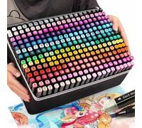 Shein Juego de 48, 60, 80, 100, 120, 168 rotuladores artistas de punta de marcador, rotuladores para bocetos, rotuladores permanentes con estuche para que l