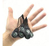 Shein Juego de 5 mini brújulas de supervivencia con cordón, brújulas de bolsillo impermeables esenciales para aventuras y exploraciones al aire libre