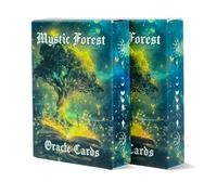 Shein Juego de 50 cartas oráculo de bruja del bosque mágico y misterioso, cartas de tarot para obtener perspicacia y sabiduría, serie de magia natural, adec