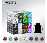 Shein Juego de 56 dados contadores en 8 colores de SWAJUJA, que incluye 48 dados contadores de vida para Magic: The Gathering y 8 dados D20 para MTG, juegos