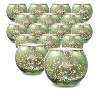 Shein Juego de 6/12 portavelas para velas votivas surtidas de cristal con efecto de mercurio, decoración de mesa para bodas y fiestas de cumpleaños en el ho