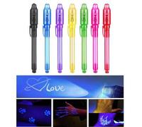 Shein Juego de 6 bolígrafos de tinta invisible con luz UV - Marcador de mensajes secretos mágicos para niños y adultos - Perfecto para fiestas de cumpleaños
