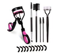 Shein Juego de 6 en 1 con rizador de pestañas, cepillo de cejas, incluye rizador de pestañas, peine separador de pestañas, cepillos de máscara, cepillo de c